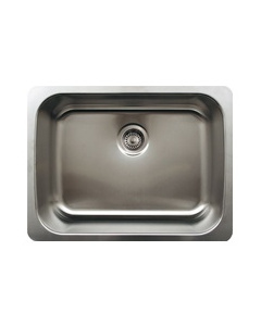 Whitehaus WHNU2519 Stainless Steel 25'' Single Bowl Undermount Kitchen Sink