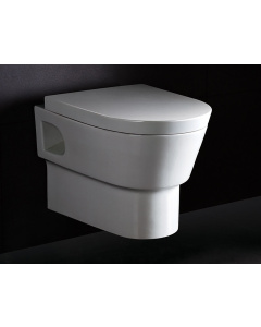 EAGO WD332 Modern Wall Mounted Dual Flush White Ceramic Toilet Bowl