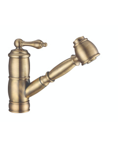 Whitehaus WHKPSL3-2222-NT Vintage III Plus Faucet w/ A Pull-Out Spray Head