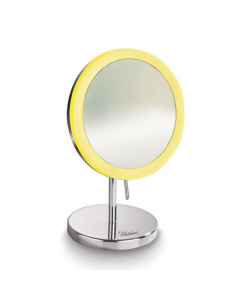 Whitehaus WHMR106-C Round Freestanding Led 5X Magnified Mirror
