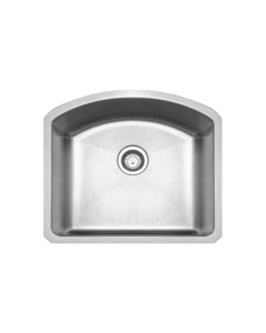Whitehaus WHNC2321 Stainless Steel 23'' Single Bowl Kitchen Undermount Sink