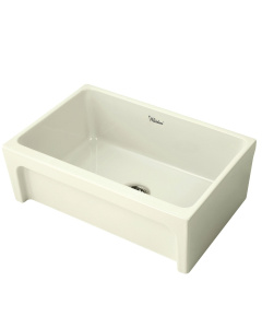 Whitehaus WHQ5530-BISCUIT Fireclay 30" Reversible Apron Sink In Biscuit