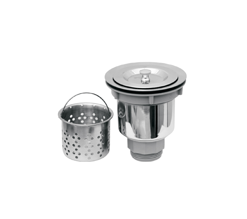 Whitehaus NRNW35A 3 1/2'' Stainless Steel Kitchen Sink Basket Strainer view 1