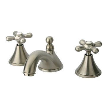 Whitehaus WH08211 Widespread Deck Mount Cross Bathroom Lavatory Faucet view 2