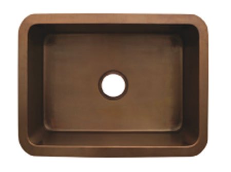 Whitehaus WH2519COUM Copper Rectangular Single Undermount Kitchen Sink view 2