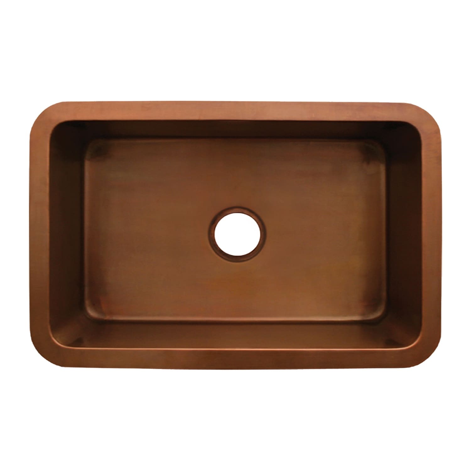 Whitehaus WH3020COUM Copper Single Bowl Rectangular Undermount Kitchen Sink view 1