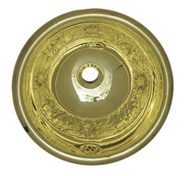 Whitehaus WH602BCF Round Polished Brass Drop In Bathroom Basin Sink view 2