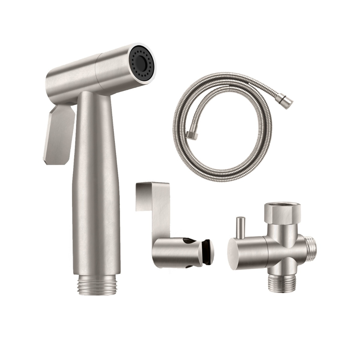 Whitehaus WH771N Spahaus Stainless Steel Hand-Held Bidet Sprayer Set view 1