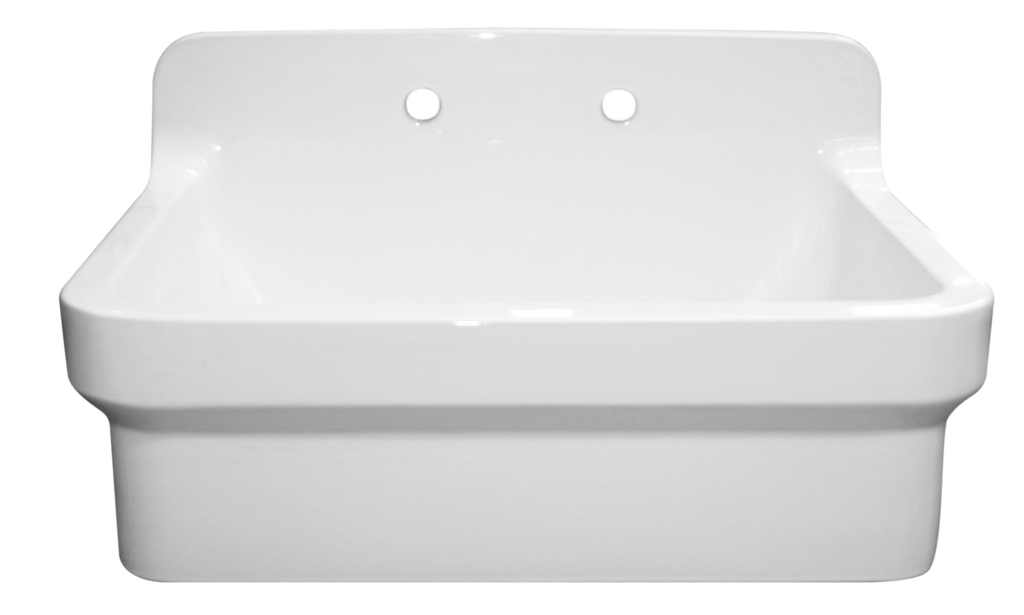 Whitehaus WHCW3022-8 Top Mounted Laundry Sink With A High Backsplash view 1