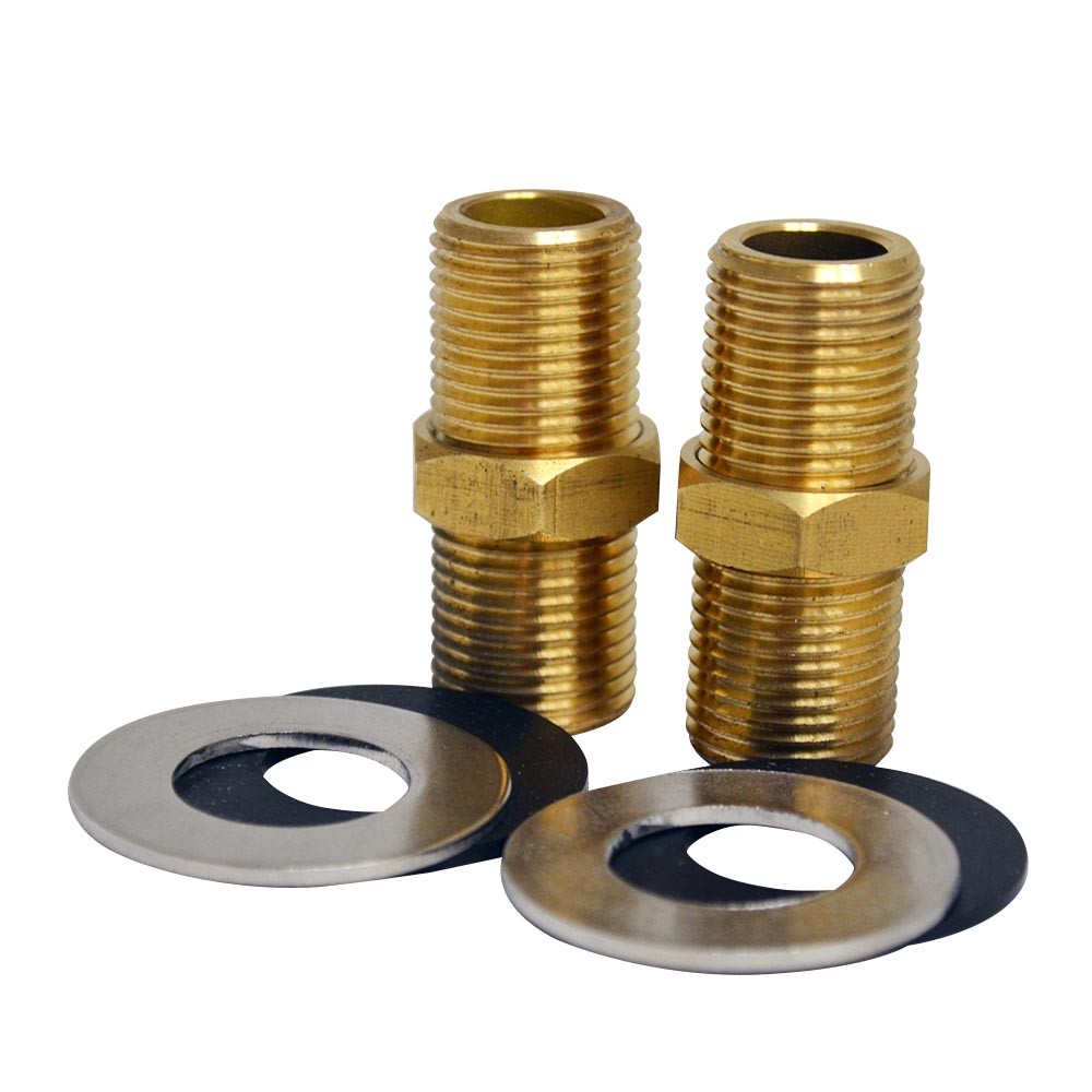 Whitehaus WHFS00098-10 2" Brass Nipple for Utility Faucet Installation view 1