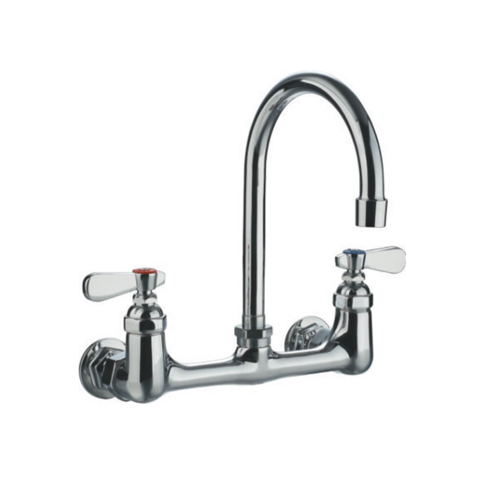 Whitehaus WHFS9814-P4-C Heavy Duty Utility Faucet with a Gooseneck Spout view 1