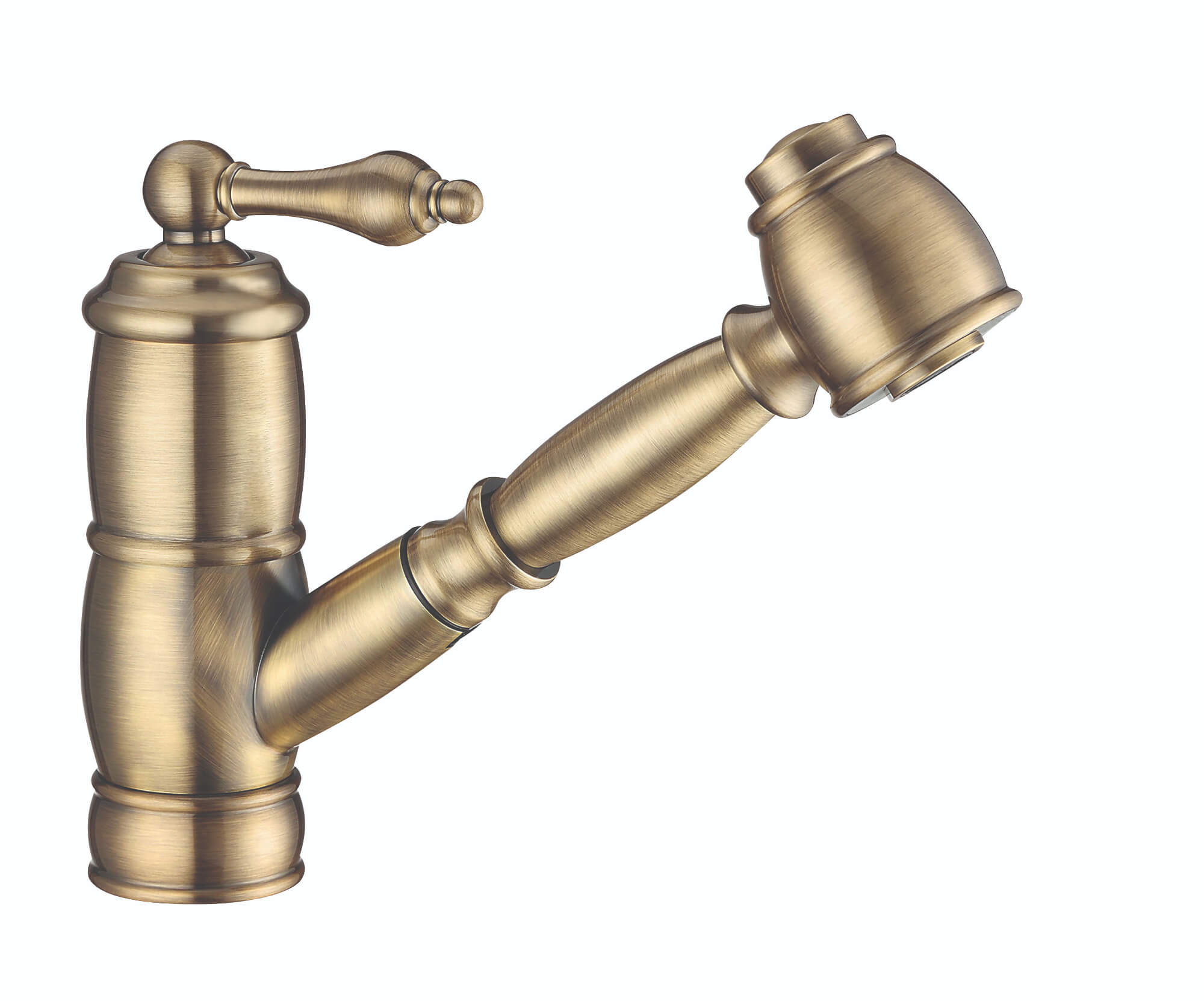 Whitehaus WHKPSL3-2222-NT Vintage III Plus Faucet w/ A Pull-Out Spray Head view 1
