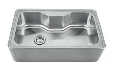 Whitehaus WHNAPA3016 Stainless Steel 30'' Single Bowl Apron Kitchen Sink view 2