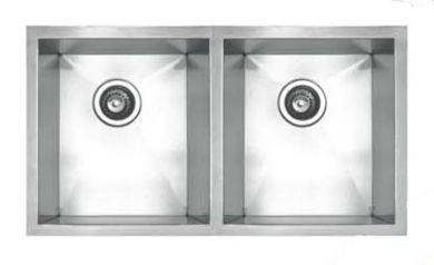 Whitehaus WHNC2917 Stainless Steel 30'' Double Bowl Undermount Kitchen Sink view 2