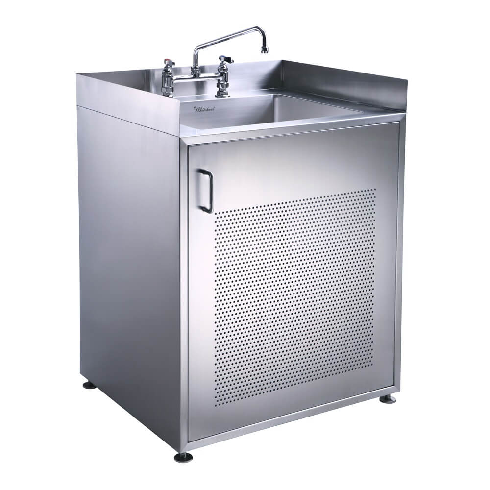 Whitehaus WHNC30CAB Single Door Stainless Steel Sink Vanity view 1