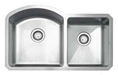 Whitehaus WHNC3220 Stainless Steel 32'' Double Bowl Undermount Sink view 2