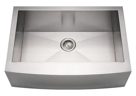 Whitehaus WHNCMAP3021 Stainless Steel 30'' Arched ApronFront Kitchen Sink view 2