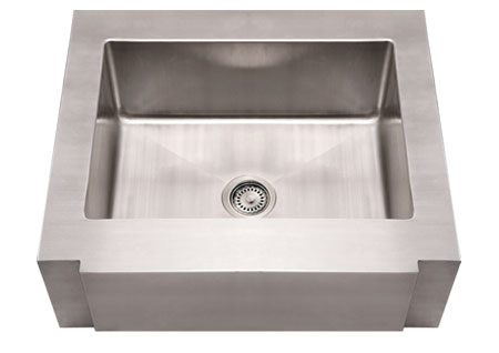 Whitehaus WHNCMAP3026 Stainless Steel 30" Single Apron Front Kitchen Sink view 2