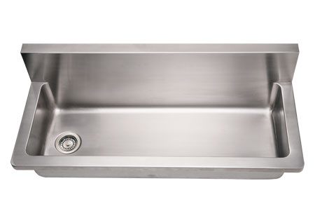 Whitehaus WHNCMB4413 Stainless Steel 44'' Single Bowl Utility Kitchen Sink view 2