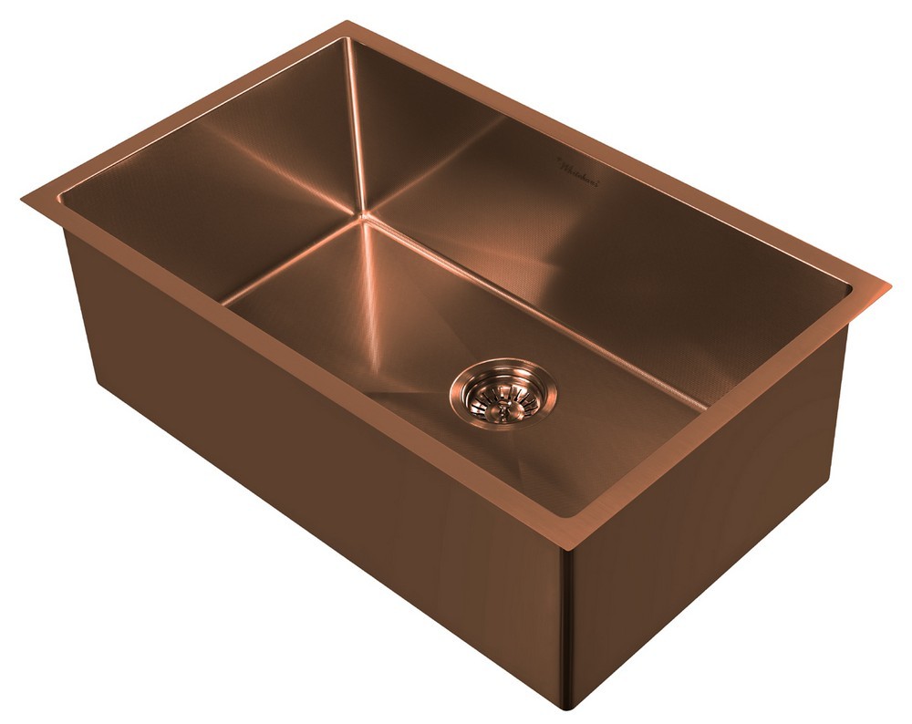 Whitehaus WHNPL2918 Noah Plus 16 Gauge Single Bowl Dual Mount Sink Set view 1