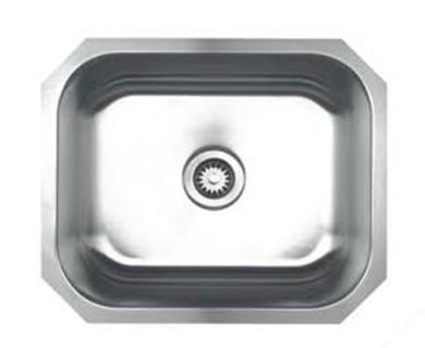 Whitehaus WHNU2016 Stainless Steel 20'' Single Bowl Undermount Kitchen Sink view 2