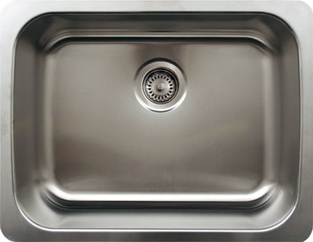 Whitehaus WHNU2318 Stainless Steel 23'' Single Bowl Undermount Kitchen Sink view 2