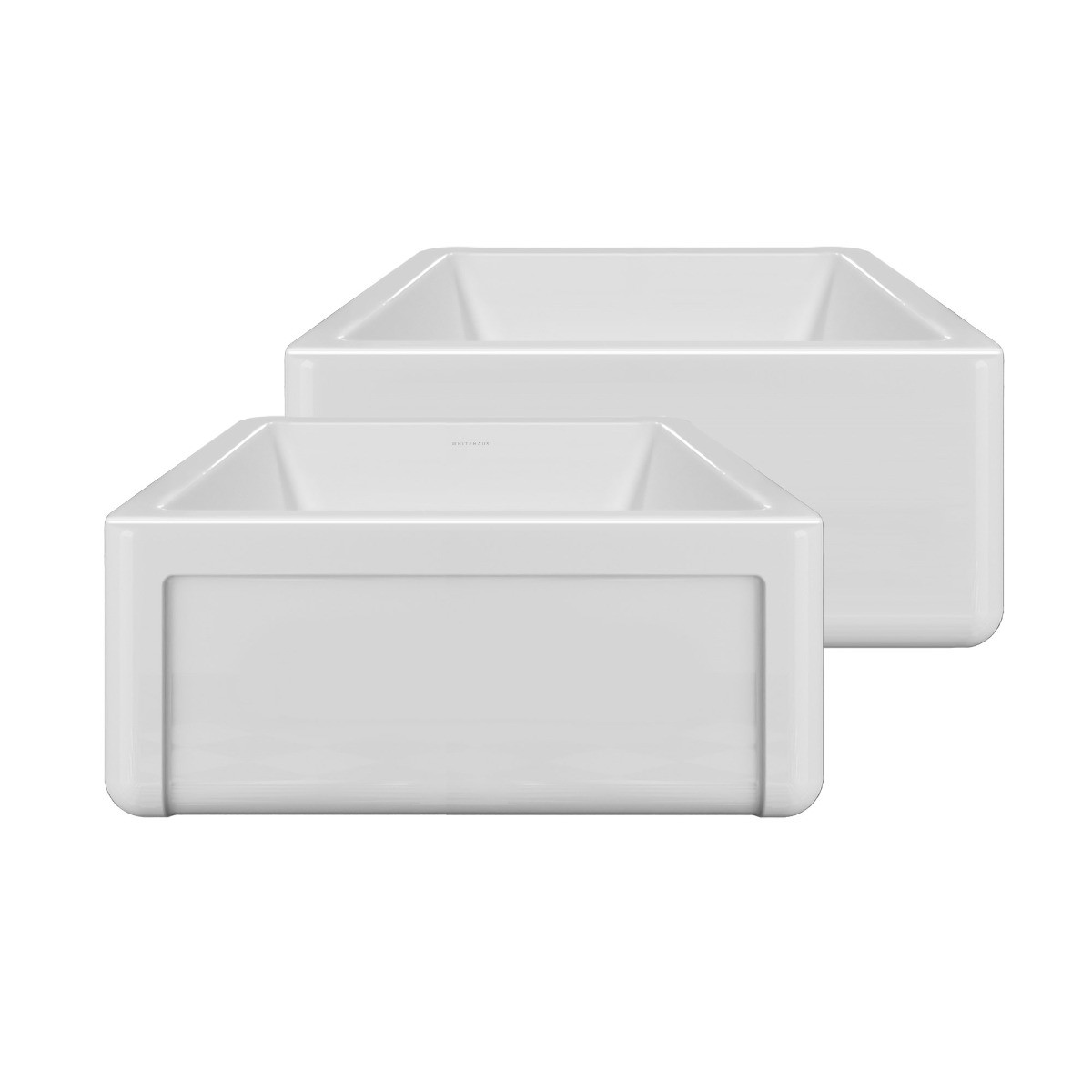 Whitehaus Collection WHRP2418-W 24" Single Bowl Fireclay Kitchen Sink with Grid view 1
