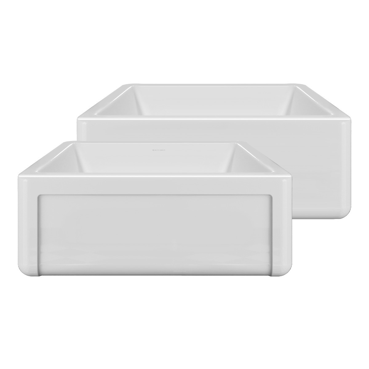 Whitehaus Collection WHRP2718-W 27" Single Bowl Fireclay Kitchen Sink with Grid view 1