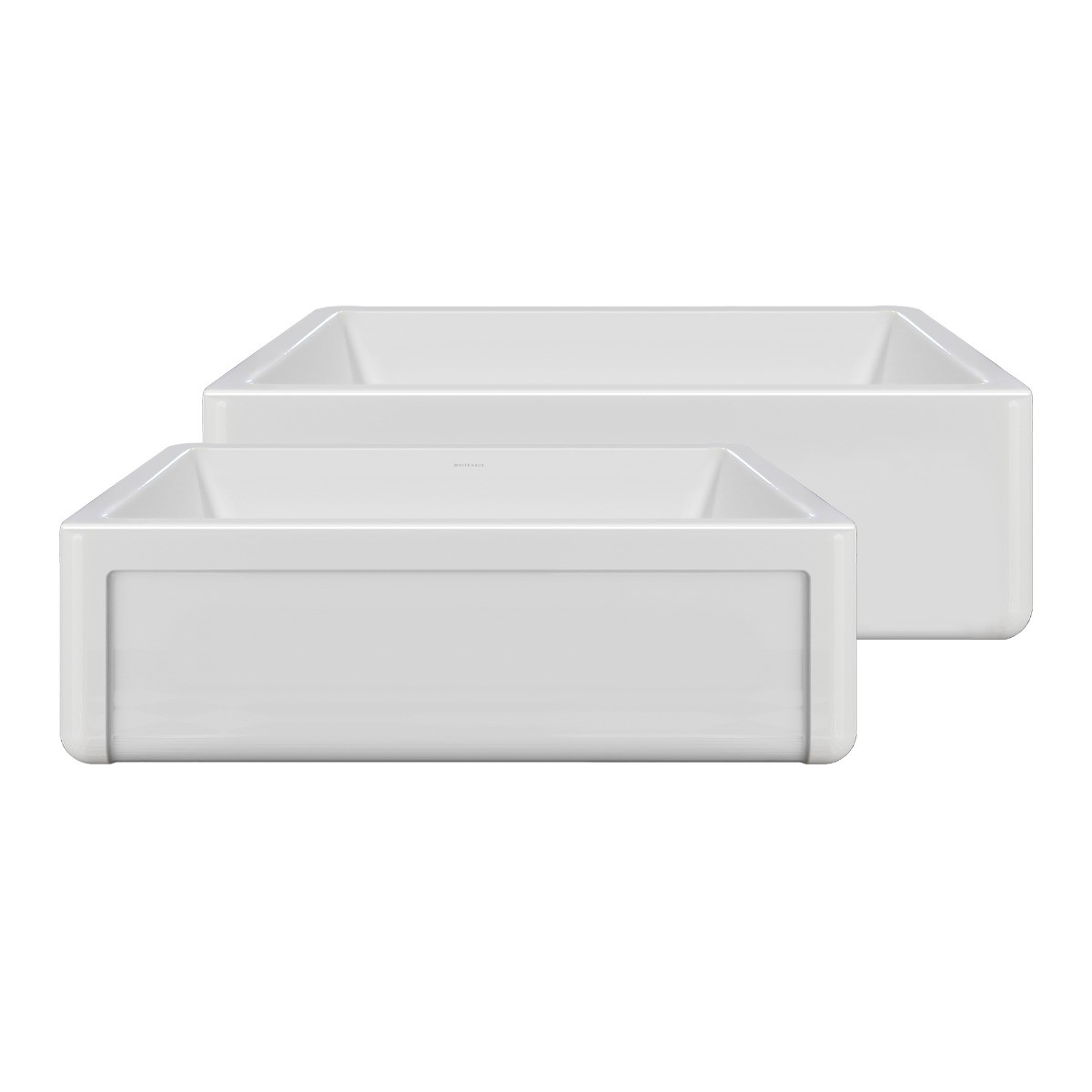 Whitehaus Collection WHRP3318-W 33" Single Bowl Fireclay Kitchen Sink with Grid view 1