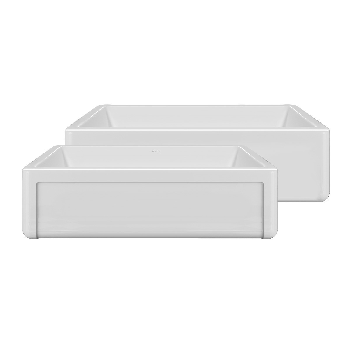 Whitehaus Collection WHRP3618-W 36" Single Bowl Fireclay Kitchen Sink with Grid view 1