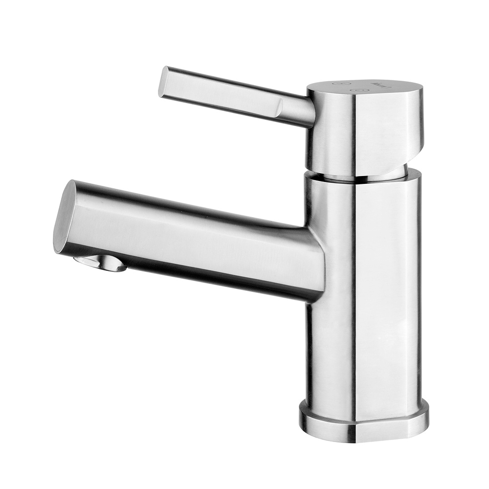Whitehaus WHS0311-SB-BSS Waterhaus Single Hole Single Lever Lavatory Faucet view 1