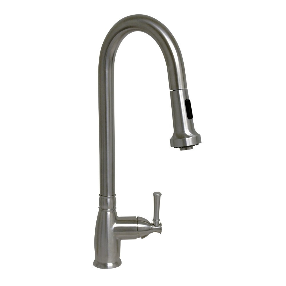 Whitehaus WHS6800-PDK Waterhaus Lead Free Solid S. Steel Single-Hole Faucet view 1