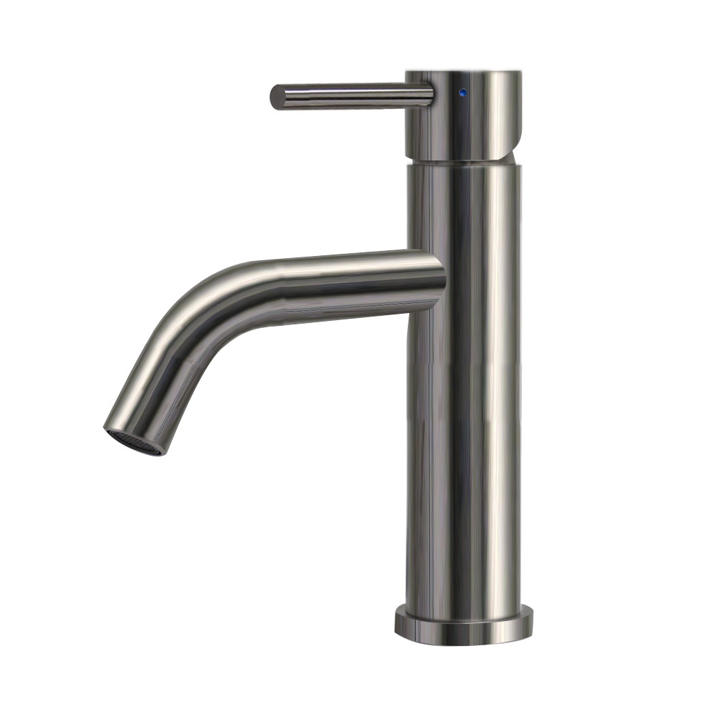Whitehaus WHS8601-SB Waterhaus Stainless Steel Lavatory Faucet view 1