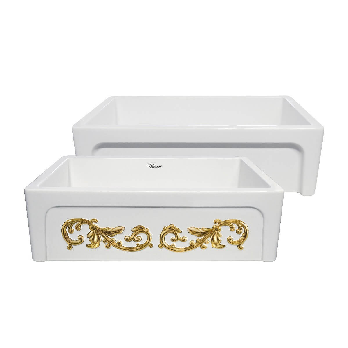 Whitehaus WHSIV3333OR St. Ives Ornamental 33" Reversible Fireclay Sink view 1