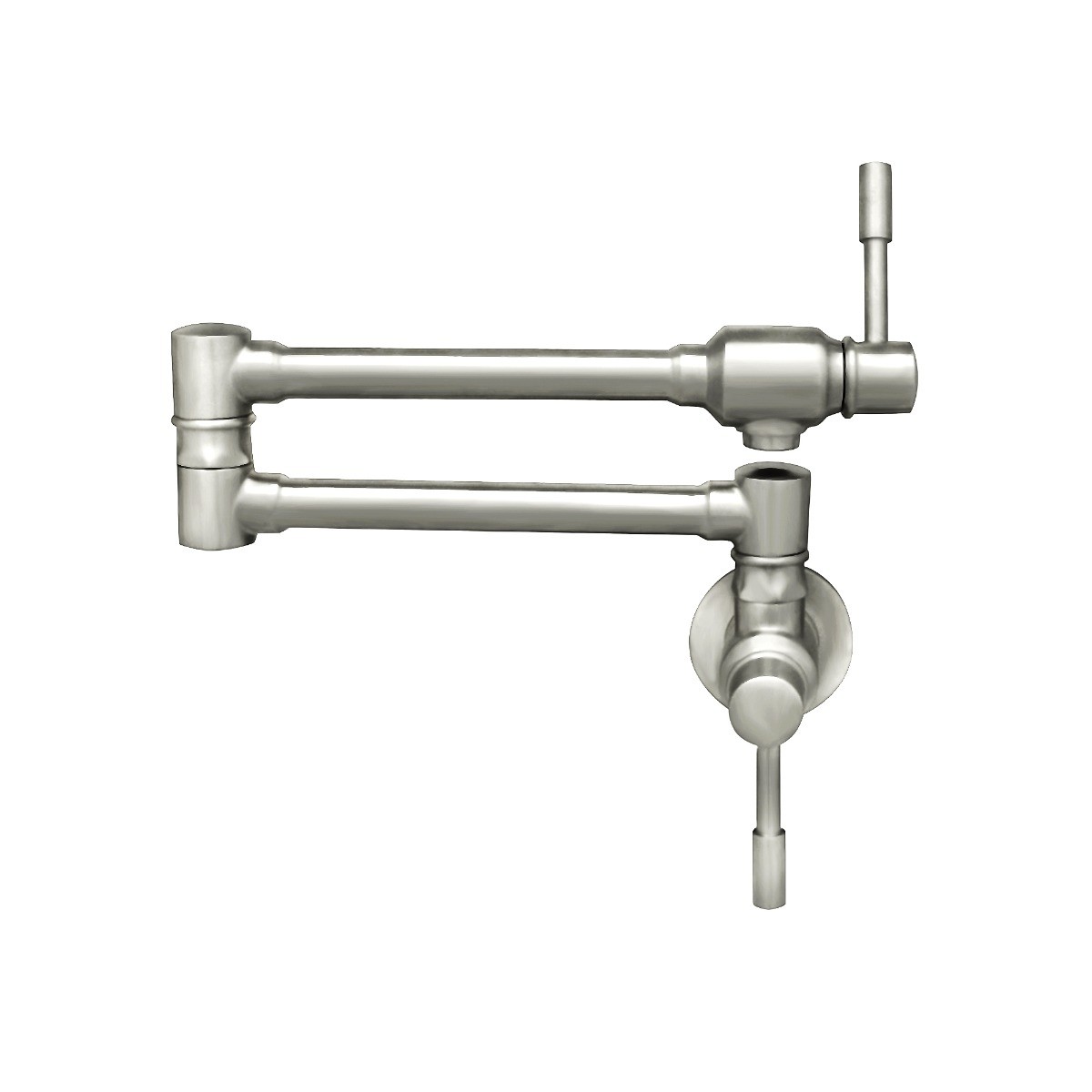 Whitehaus WHST10003-005SK-BSS Solid Stainless Steel Wall Mount Pot Filler view 1