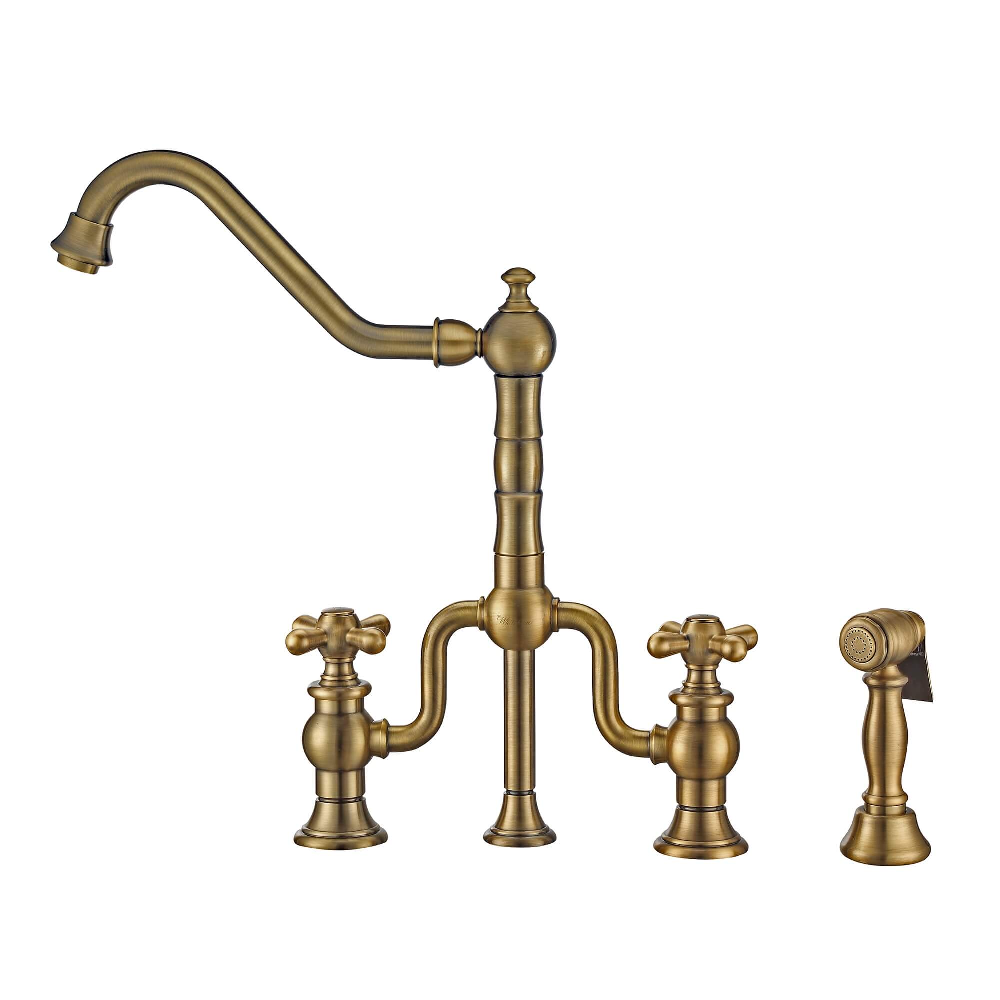 Whitehaus WHTTSCR3-9771-NT Twisthaus Plus Bridge Faucet view 1